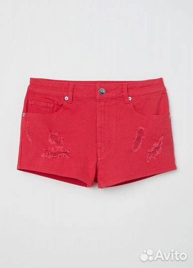 H&M Шорты джинс с порезами малиновые EUR 38 S/M