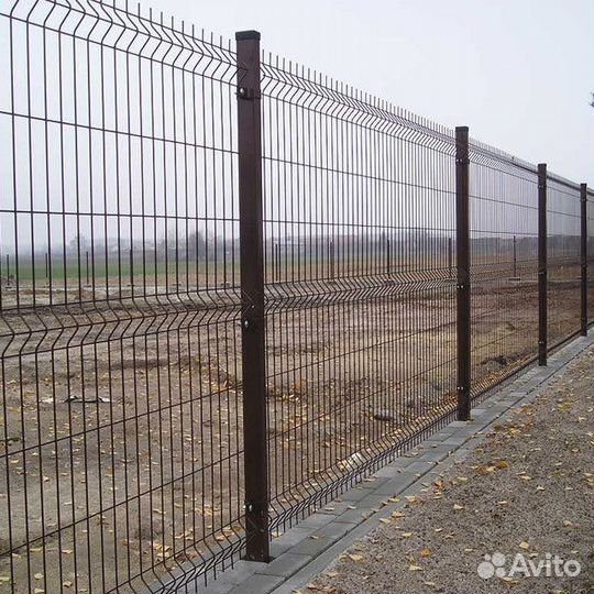 Сеточный забор с установкой