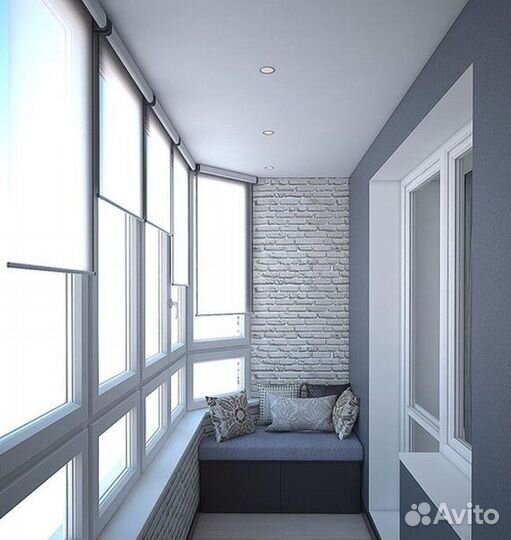 Остекление балконов и лоджий. Отделка