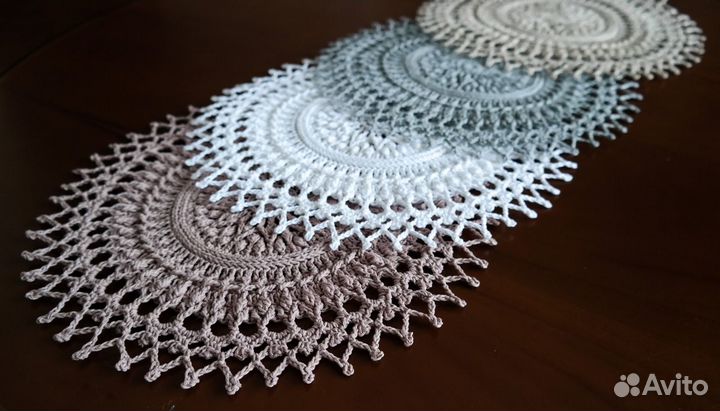 Салфетки вязаные рельефные