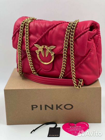 Новая женская сумка Pinko Puff фуксия
