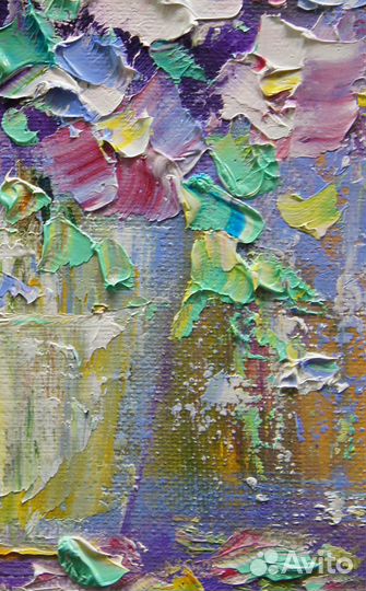 Картина маслом, Цветы любимой, 24х18 см