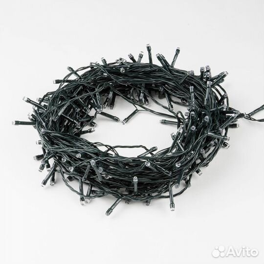 Электрогирлянда комнатная Нить 20м 200 ламп теплый