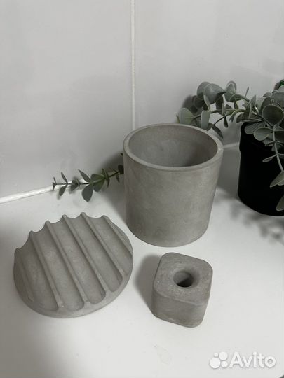 Набор для ванны из бетона, лофт аксессуары