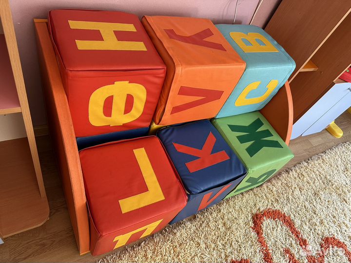 Детский диван кубики алфавит