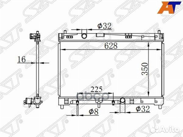 Радиатор Toyota Corolla (E180) 12-19 / Ractis