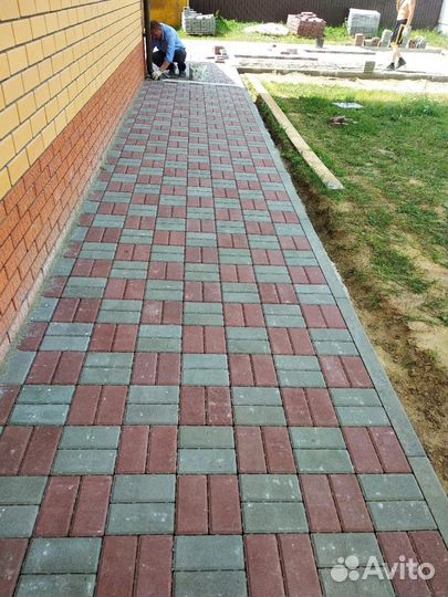 Тротуарная плитка Прямоугольник Серый Коричневый