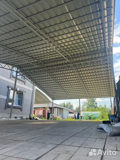Навес под авто установка за 1-2 дня