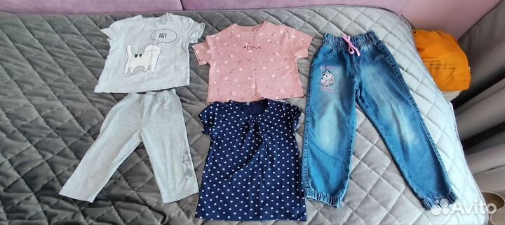 Детские вещи пакетом для девочки 110-116