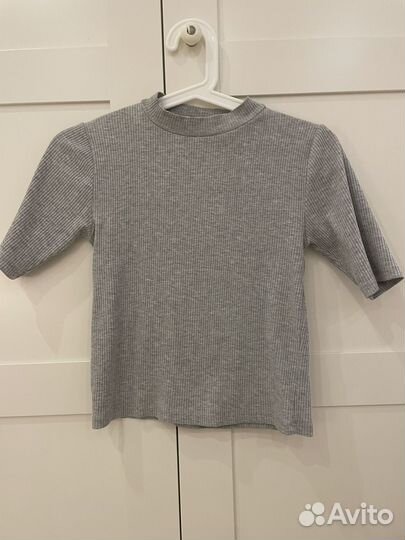 Детский топ серый футболка Zara для девочки