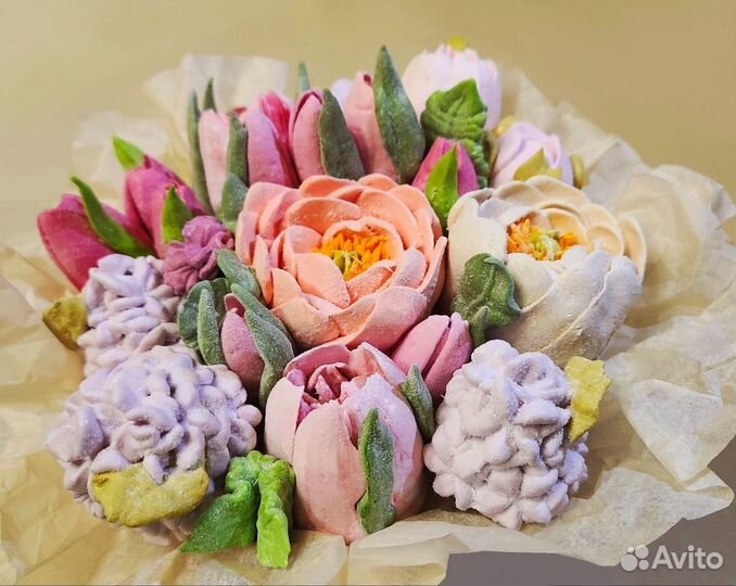 Сладкие букеты из зефира