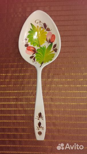 Ложка металл росписная винтажная