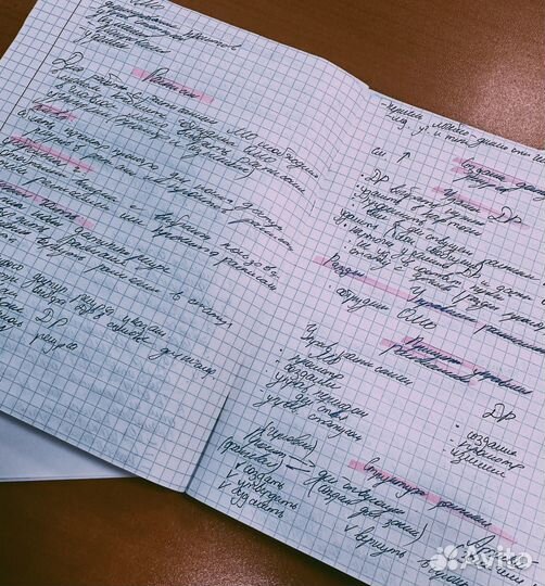 Написание конспектов, помощь с дз
