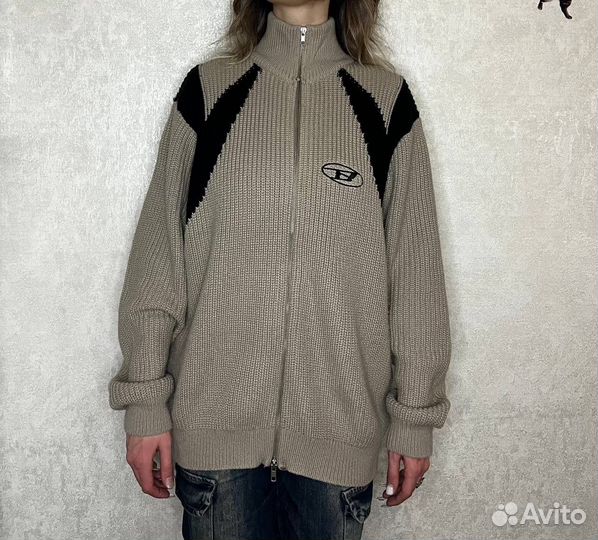 Кардиган на молнии оверсайз y2k