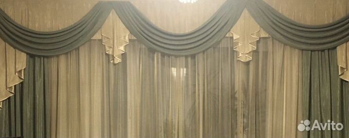 Шторы с ламбрекеном бу. В отличном состоянии