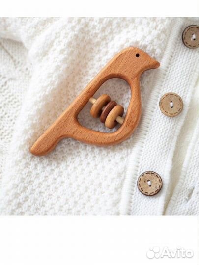 Погремушка грызунок деревянная игрушка новая