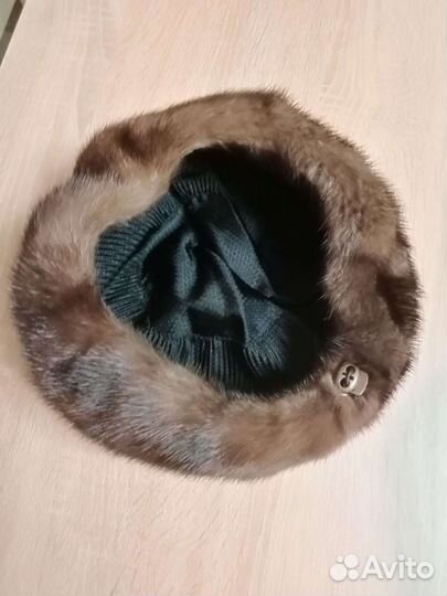Берет из меха норки