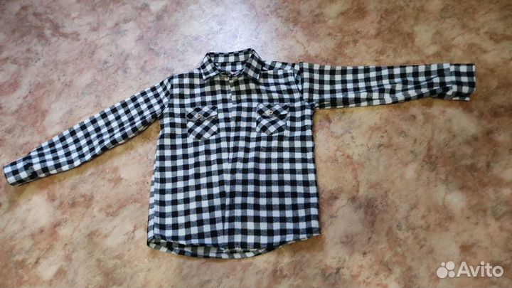 Рубашка для мальчика утепленная рост 140 см новая