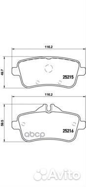 Колодки тормозные дисковые задн. mercedes-benz