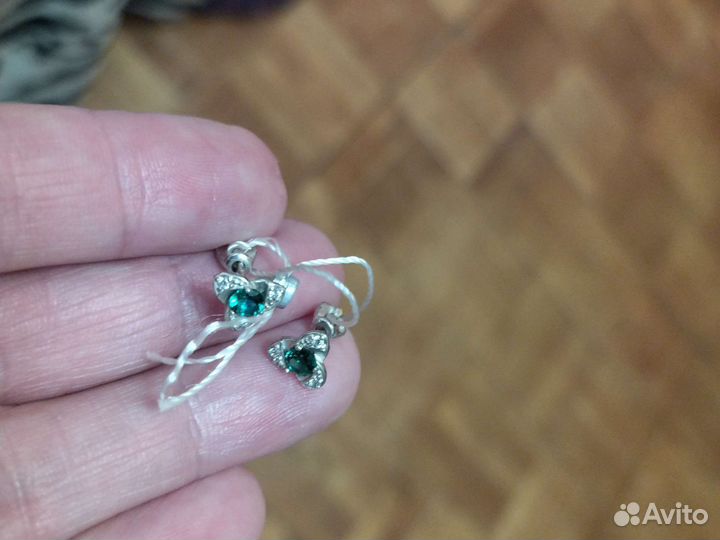 Серебряные серьги-гвоздики, Приволжский ювелирный