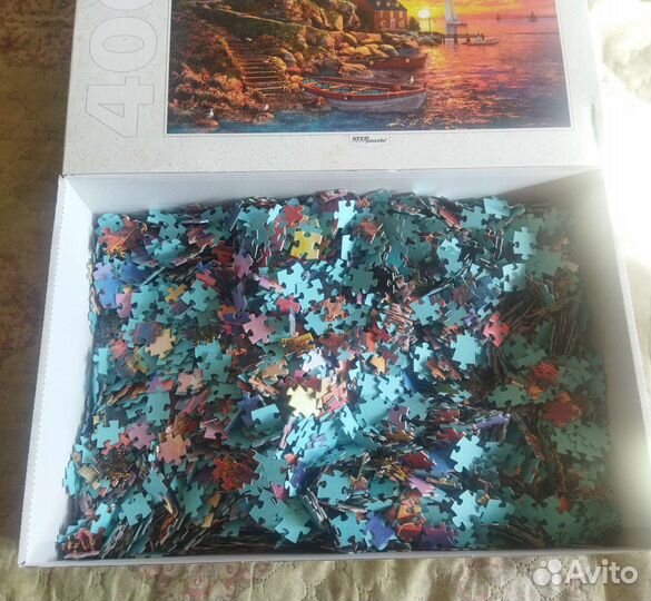 Пазлы море, солнце, маяк