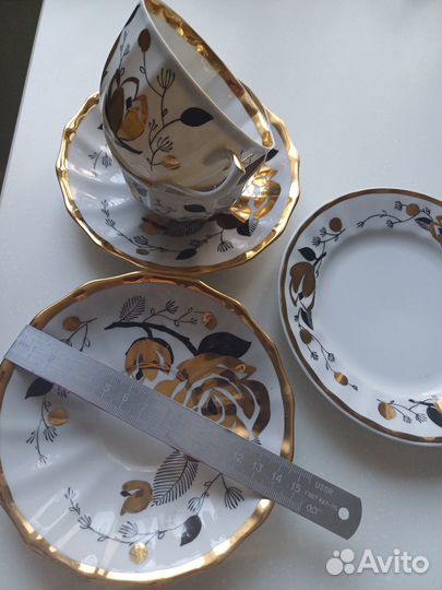 Чайные пары Золотая роза Вербилки Винтаж