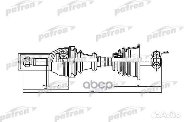 Полуось лев renault: 19 I 1.7/1.7/1.9 D 88-92, 19