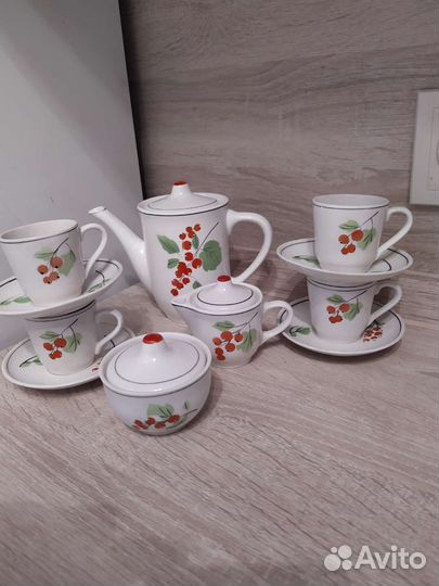 Детский кофейный (чайный) сервиз СССР Гжель