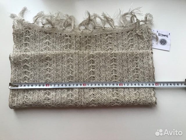 Шарф кружевной из льна