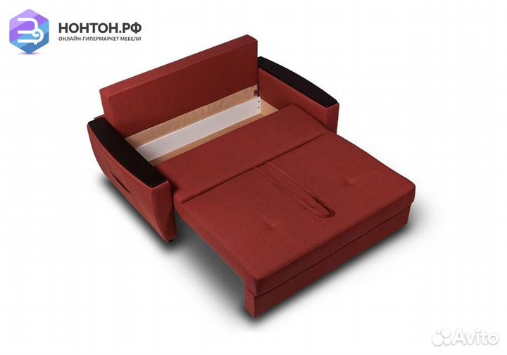 Диван еврокнижка Дубай терракотовый