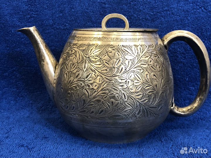 Заварочный чайник мельхиор серебрение СССР