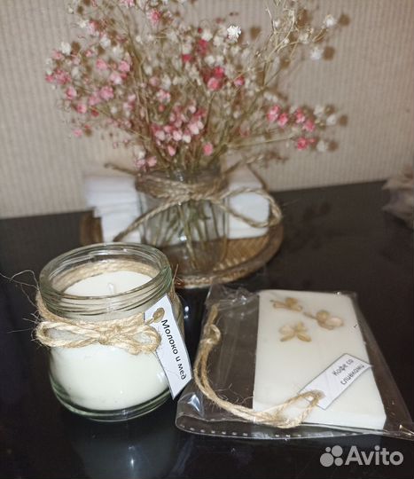 Подарочный набор аромасвеча + саше