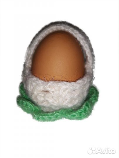 Пасхальная подставка под яйцо вязаная