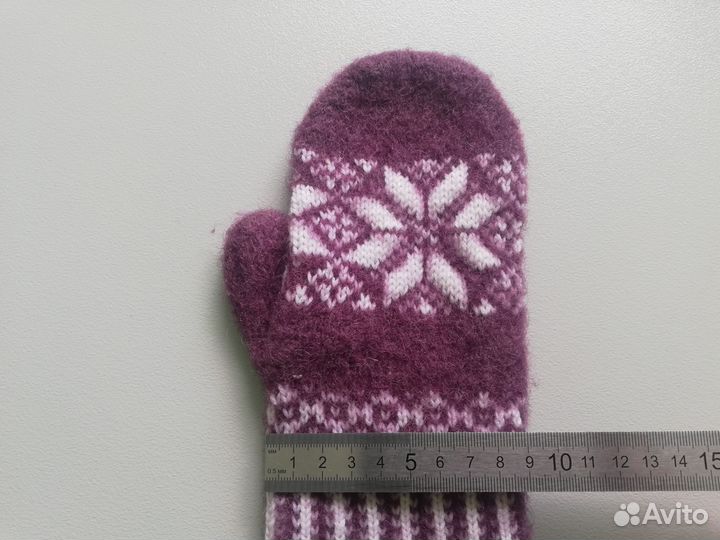 Варежки зимние женские шерсть