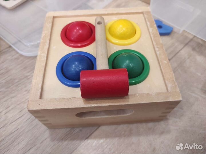Развивашки. Деревянные вкладыши, поровозик сортер