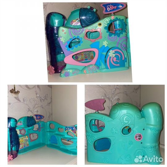 Littlest Pet Shop зверушки + домик + самолет