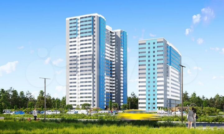 2-к. квартира, 53,8 м², 3/25 эт.