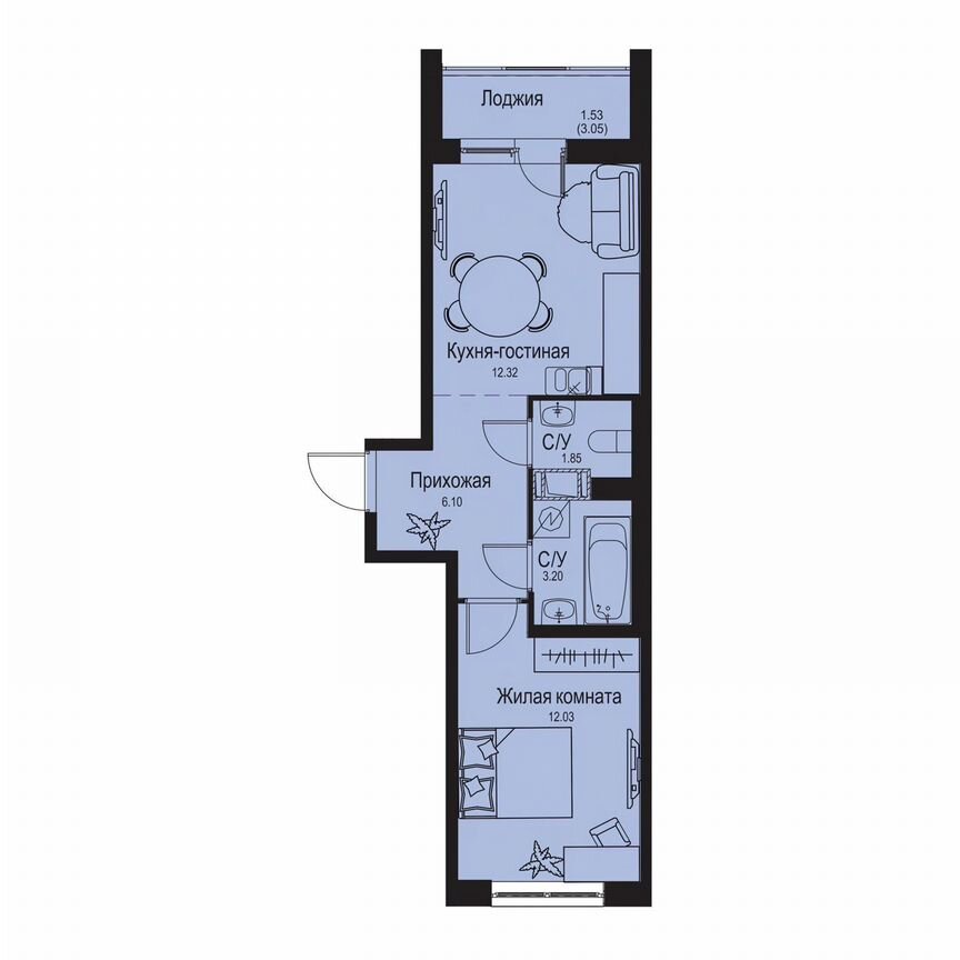 1-к. квартира, 37 м², 6/9 эт.