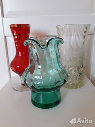 Вазы, стекло, цветное стекло СССР, чсср