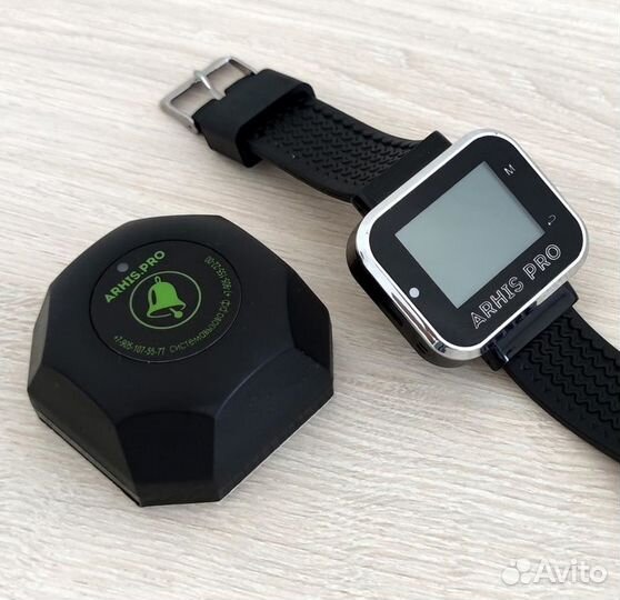 Кнопка вызова официанта модель Бургер с часами