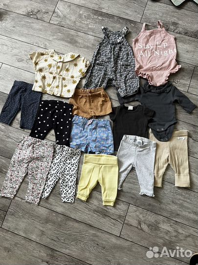 Лот вещей на дев-ку 0-6мес,супер Cream,б/у и новые