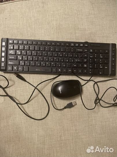 Компьютерная клавиатура oklick 530S и мышь