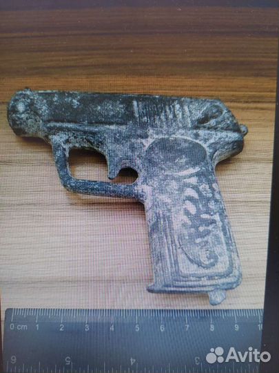 Игрушечный пистолет СССР литой алюминий
