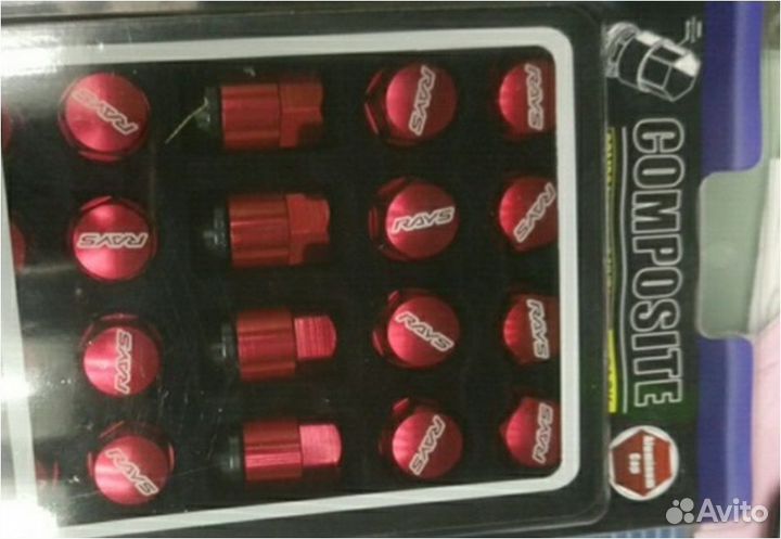 Гайки Rays Composite M12x1.5 многогранные (сталь/ч