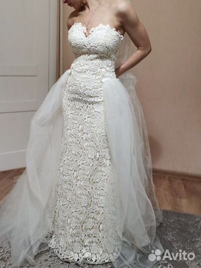 Свадебное платье 42 44 новое