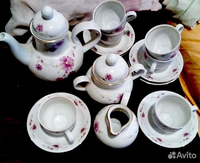 Кофейный сервиз фарфоровый Kольдиц гдр