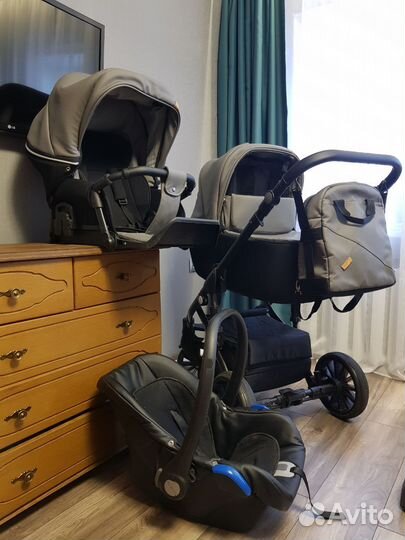 Коляска 3в1 DeLorean Active Grey