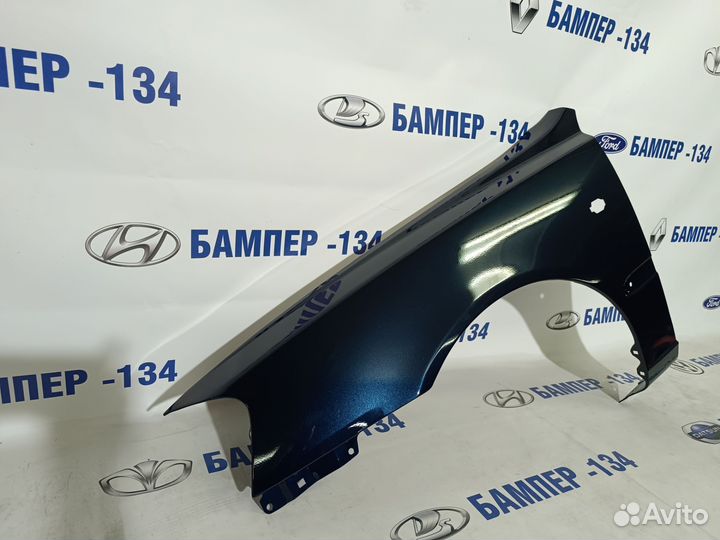 Крыло переднее левое hyundai accent синее B04