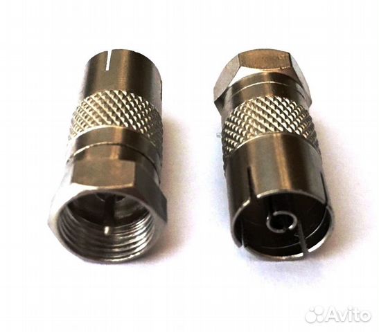 Переходник F-штекер - тв-гнездо для делителя