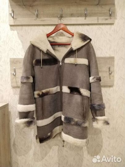 Дубленка натуральная женская размер 42 44